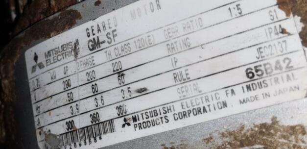 日本三菱减速马达型号 GM-SF-0.75KW-4P-1/5...